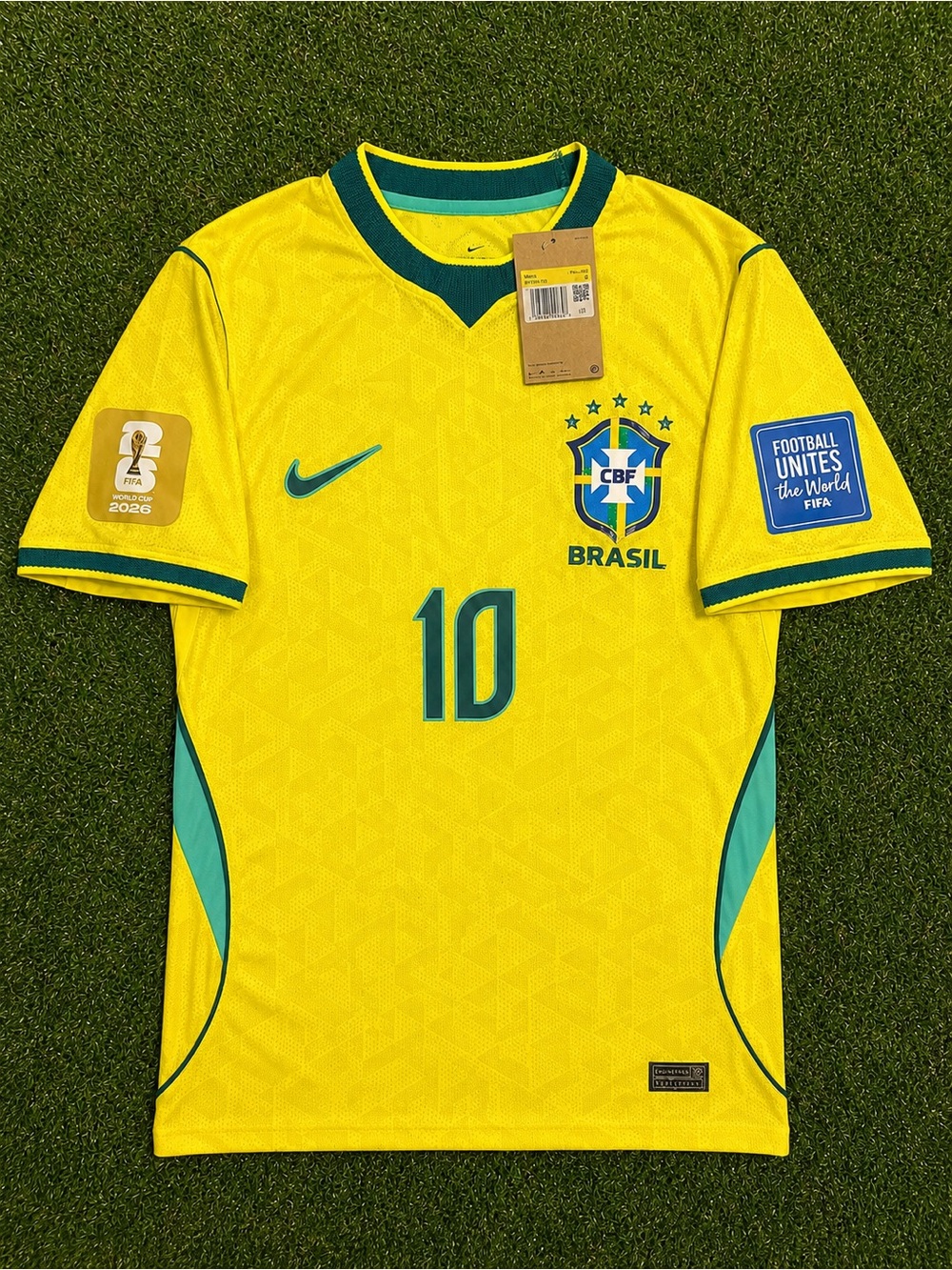 Nike Brazil Men's Neymar #10 Soccer Jersey PLAYER VERSION- Yellow & Green-Home